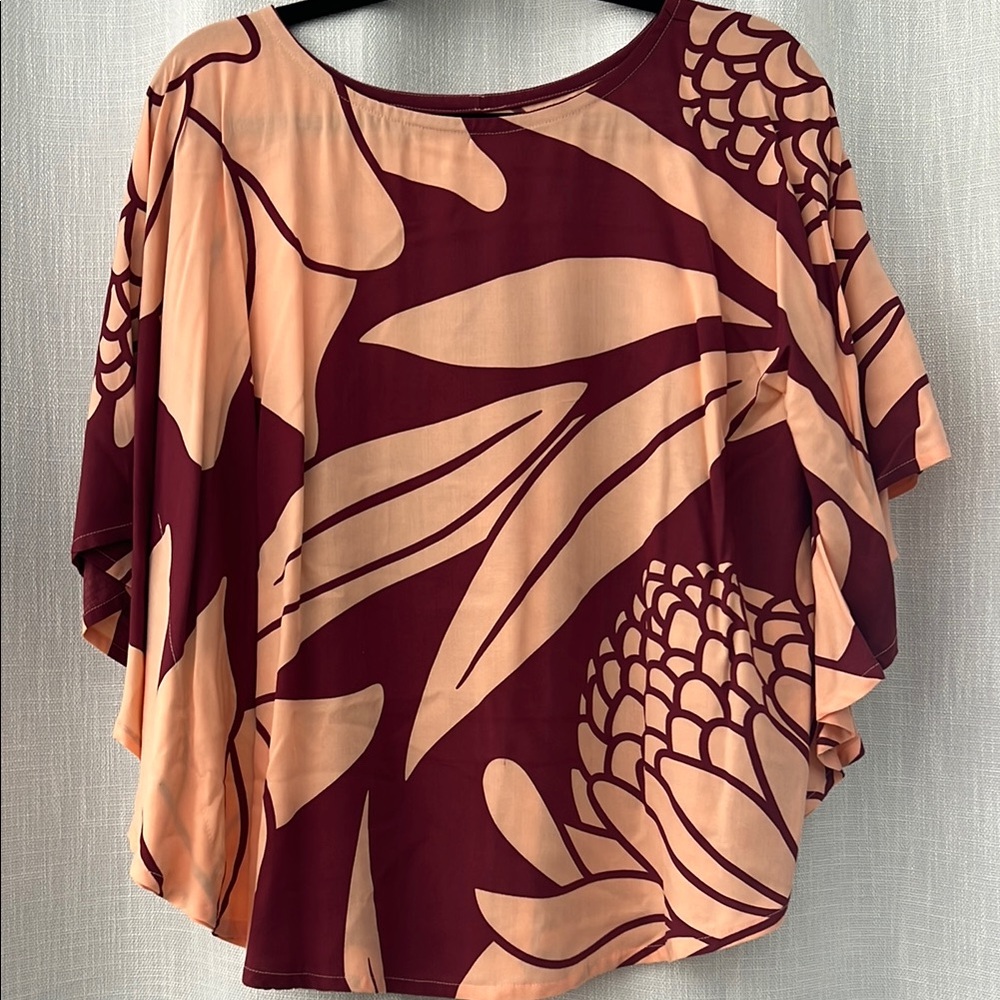 Homegrown Wahine Protea Print Blouse